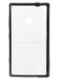 Чехол на заднюю крышку Nokia Lumia 520 PURO Clear Cover, цвет black (NK520CLEARBLK)