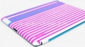 Наклейка на заднюю крышку iPad 3 и iPad 4 id America Cushi Stripe Chic, цвет розовый (CSI-201-PNK)