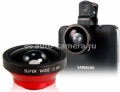 Универсальный объектив-клипса для iPhone и других смартфонов Universal Photo Lens 0.4x, цвет Red (HE-022)