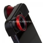 Объектив для iPhone 5 / 5S Photo lens ib-FWM-5 3-in-one, цвет объектива красный