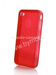 Чехол для iPhone 4 Clever Case TPU, цвет красный