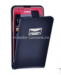 Кожаный чехол для Samsung Galaxy S2 (i9100) Aston Martin Racing Leather Flip Case, цвет Black (FCSAM91001A)